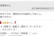 大阪のホテルのレビュー「関西弁を使っているマナーのない従業員が多い★★★☆☆３」