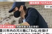 愛知で狩猟採取を楽しむベトナム人逮捕！ヌートリアを許可なく捕獲した疑い。