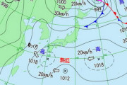 日本上空にPonta出現　「ポンタな天気」