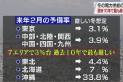 この冬の電力需給 過去10年間で最も厳しい見通し