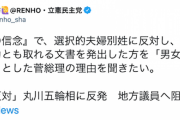 立憲・蓮舫氏「『個人の信念』で、選択的夫婦別姓に反対し、地方議会に圧力とも取れる文書を発出した方を『男女平等担当大臣』とした菅総理の理由を聞きたい」