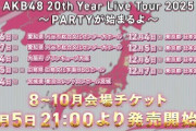 【AKB48】日本武道館4DAYSを含む『結成20周年記念ツアー』開催決定！！