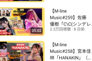 M-line Musicの再生回数が相変わらず佐藤優樹頼みな件
