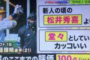 【悲報】ロサリオを絶賛した田尾安志さん、阪神ドラ1佐藤を絶賛