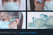【パンティでお…】Twitter女さん、ブラジャーでマスクを作ってしまう
