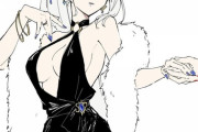 【FGO】ドレス姿のモルガン様イラスト！！　黒ドレス姿のモルガン様最高です！！