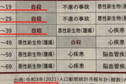 【画像】日本の年代ごとの死因ランキングが闇深すぎると話題にｗｗｗｗｗｗｗｗｗｗｗｗｗｗｗｗｗｗｗｗｗｗｗｗｗ