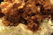 【画像】キャベツ丼に「からあげ」を合成してみた