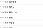 【悲報】チーズ牛丼のTwitterサジェスト、ガチでヤバイことになってしまう