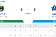 【試合結果】ヤクルト6-8DeNA　リリーフ打たれ逆転負け…内山2号3ラン