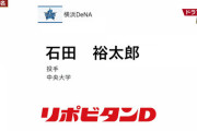【朗報】DeNAドラ５位・石田裕太郎「毎日テレビでベイスターズの試合を見ていた」「絶対にベイスターズに入ると言いながらご飯を食べていた」