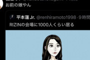 平本蓮「RIZINにこんな女1000人は居る」X民「お前の嫁やん」蓮「😡😡😡」