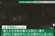 【悲報】父親とフォークリフトの爪に乗り遊んでた女の子、轢かれて死亡・・・