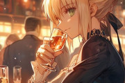 【FGO】お酒を飲むアルトリアイラスト！！　オシャレですね！！