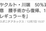 【誤植】ﾔｸﾙﾄ川端、50％ダウンの200万円で合意