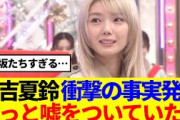 【恐怖】藤吉夏鈴衝撃カミングアウト、ずっと嘘をついていた…
