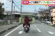 【画像】陽キャさん、原付きでソファを運んでしまうｗｗｗｗ