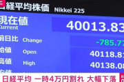 【悲報】日経平均、偽りの米雇用統計に騙されて暴落