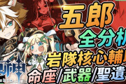 【原神研究室】五郎全分析?▸提供珍貴岩元素暴傷，只為岩系隊伍輔助的忠犬！聖遺物/命座建議/天賦/武器/組隊搭配 ▹璐洛洛◃