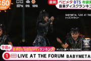 めざましテレビの「音楽DVDランキング」1位にBABYMETAL（動画）