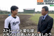 画像　報ステ、今日は佐々木朗希ではなくロッテ藤原恭大インタビュー！