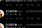 【悲報】足立梨花「サッカー関連でめんどくさい人多すぎ嫌なら私のツイート見るなよ返事するなよｗｗｗｗ」