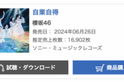 INIが脅威の38,651枚を記録！櫻坂46 9th『自業自得』オリコン4日目売上16,902枚、累計602,671枚で60万枚突破へ