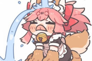 【FGO】水飲むの下手なキャットちゃん！！　距離感ｗ