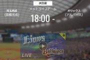 【試合実況】西武スタメン 1 左 鈴木将平（2020.6.30）
