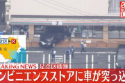 足立区綾瀬で黒い乗用車がセブイレにダイナミック入店　お前らの想像の10倍ダイナミック