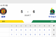 【試合結果】ヤクルト6-5阪神　8回に内山のタイムリーなどで一挙6得点で逆転勝利！