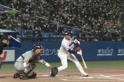 【GIF】ヤクルト塩見のスイング判定wwwww