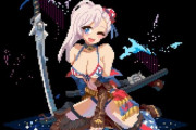 【FGO】水着武蔵ちゃんのドットGIF！！　ドットでもかわいい武蔵ちゃん最強です！