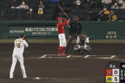 【GIF】阪神西のスライダー、エグすぎるwwwww