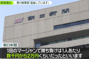 朝日新聞社員を停職1カ月　前検事長賭けマージャン問題で