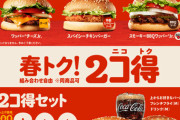 【朗報】バーガーキングさん、本日よりハンバーガー2個を500円で販売してしまうｗｗｗｗ