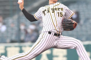プロ初先発の阪神・西純は５回無安打無失点８７球で降板　「初回は緊張もあって力んで」