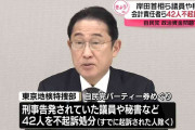 岸田首相ら42人が不起訴処分に　自民党政治資金問題めぐり