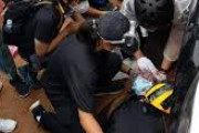 【動画】香港で撃たれた18歳男性、自業自得だった