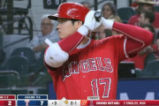 大谷翔平 .270 34本 89打点 OPS.893 防御率2.43 13勝 8敗 148回 196奪三振