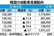 在庫積み上がってるじゃない。【韓国】 ６月の自動車産業、国内販売・輸出がマイナス…貨物連帯ストライキの影響も[07/18]  [LingLing★]