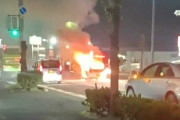 「燃える車の中で死んでやろうと火をつけた…60m走って熱くなって車を下りた」炎上する軽を交差点に放置した容疑で男を逮捕 #岡山