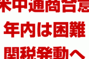 米中の通商合意、年内は困難か　　交渉が止まれば12月15日の追加関税は発動へ
