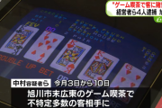 旭川市のゲーム喫茶でポーカー賭博か　経営者の男ら4人を逮捕