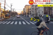 【動画】イヤホン付けて自転車運転してた人､突然進路を90度変えてトラックにぶっ飛ばされる