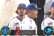ベイスターズ 2－1 ドラゴンズ　東8回途中1失点の好投！牧宮崎の連続タイムリーによる2点を守り抜いて勝利！