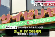 サイゼリヤ、１１年ぶり赤字　２１年８月期も純損失３６億円　2020/10/14