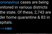 インドさん、いきなり感染者数4桁からスタートｗｗｗｗ