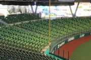 【悲報】メットライフドームの外野芝生席が消滅