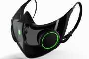 ゲーミングマスク「Hazel」…N95、アクティブ換気、マイクと発光LED内蔵、紫外線除菌ケース付き！
